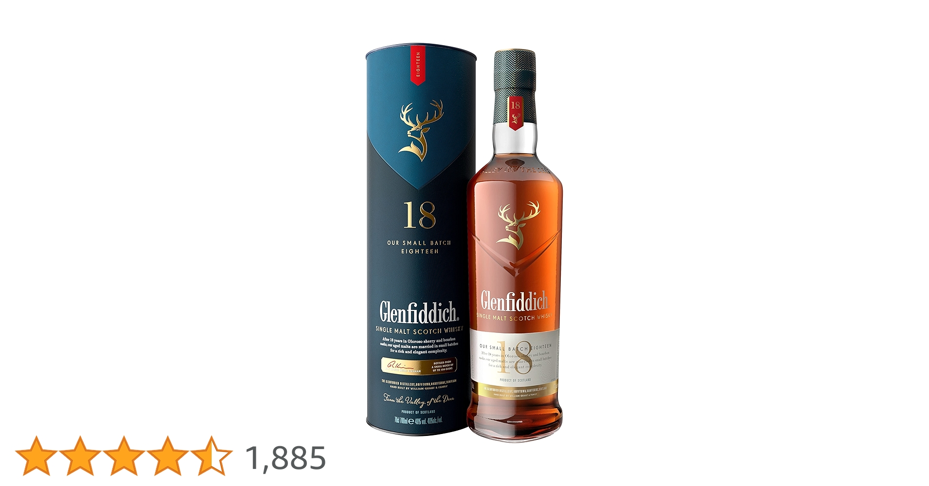 Amazon.co.jp: GLENFIDDICH(グレンフィディック) 18年 スモール
